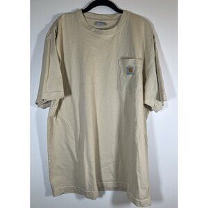 2006 Carhartt beige oversized tshirt sz L workwear classic minimalist